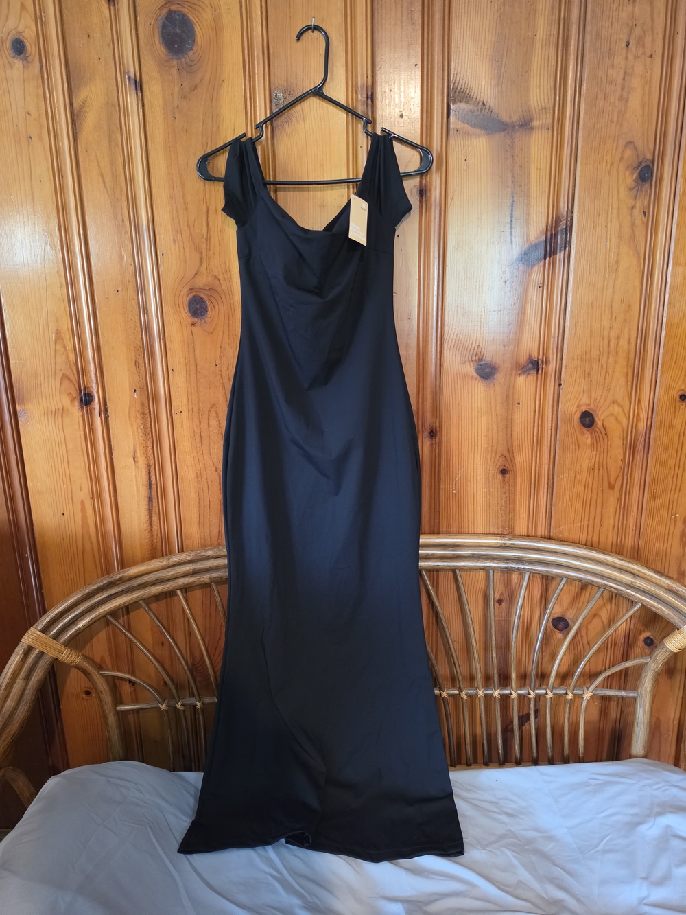 Classic Black Cowl Neck Maxi Dress